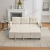 Trzyosobowa sofa rozkładana Merax z uchwytami na kubki, Podgląd zdjęcia produktu 4
