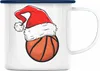 Trendation - Basketball Weihnachten Emaille Tasse Geschenk Produktbild-Vorschau 1