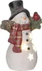 Weihnachtsdeko, Schneemann mit Vogel, 4 warmweiße LEDs, Produktbild-Vorschau 1