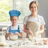 Set Kinderschürze und -mütze mit Ärmeln, Kochschürze für Produktbild-Vorschau 3