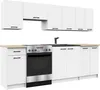 A white kitchen cabinet unit with a countertop, sink, and oven. Náhľad obrázku produktu