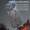 A blue phone case is shown falling towards rocks and fire, illustrating its protective features. Produktbild-Vorschau