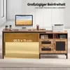 COSTWAY 181x60x76 cm ComKunststofftertisch holz, Produktbild-Vorschau 6