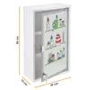 Metall Medizinschrank 50 x 30 cm abschließbar mit Glastür Produktbild-Vorschau 2