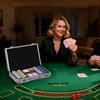 SPORTNOW Pokerkoffer abschließbar Pokerset mit Koffer 200 Produktbild-Vorschau 2