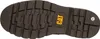 The sole of a brown Caterpillar boot is shown from an underneath view. Produktbild-Vorschau