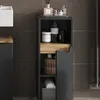A bathroom cabinet with various toiletries and a towel. Náhled obrázku produktu