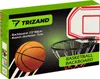 The image shows the packaging of a Trizand basketball backboard set, featuring a basketball and the backboard with a hoop. Produktbild-Vorschau