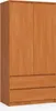 Kleiderschrank AKORD S90 Erle 90 cm 2 Türen 2 Schubladen 4 Produktbild-Vorschau 1