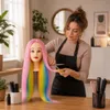 Testa per acconciature Iza con capelli termici 90 cm e Anteprima dell’immagine prodotto 2