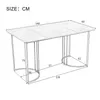A diagram of a dining table and chairs with dimensions indicated. Produktbild-Vorschau