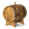 A wooden barrel on a stand, isolated on a white background. Produktbild-Vorschau