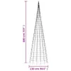 vidaXL Albero di Natale a LED per pennone 3000 LED Anteprima dell’immagine prodotto 13