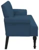 vidaXL Sitzbank mit Rückenlehne Blau 120x62x75,5 cm Stoff Produktbild-Vorschau 4