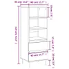 Highboard Betongrau 40x36x110 cm Holzwerkstoff Produktbild-Vorschau 11