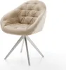 DELIFE Esszimmerstuhl Gaio-Flex Mikrofaser Beige Vintage Produktbild-Vorschau 1