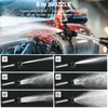 A car being washed with a high-pressure washer, with different spray patterns shown below. Produktbild-Vorschau