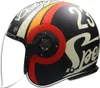 SMK RETRO JET SPEED TT Jethelm matt rot-schwarz XS Produktbild-Vorschau 2