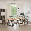 Möbel Esstisch Beine V-Form 2 Stück Schwarz 90x(72-73,3) cm Produktbild-Vorschau 2