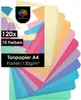 OfficeTree 120 Blatt Bastelpapier Pastell Töne - Bastelset Produktbild-Vorschau 1