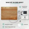 WordClock Jupiter Holz Optik - elegante Wortuhr in Deutsch Produktbild-Vorschau 3