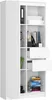 Schrank Büroregal Bücherregal Regal weiß 80cm breit 180cm Produktbild-Vorschau 2