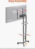 SucceBuy Rolovací stojan na TV pro obrazovky 812,8-1651 mm, Náhled obrázku produktu 6