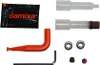 A collection of plumbing repair parts and tools laid out on a white background. Produktbild-Vorschau