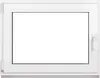 A white framed window against a white background. Produktbild-Vorschau