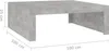 vidaXL Stolik kawowy betonowy szary 100x100x35 cm materiał Podgląd zdjęcia produktu 8