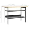 vidaXL Banco da lavoro grigio 120×60×85 cm in acciaio Anteprima dell’immagine prodotto 4