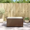 vidaXL Panca da giardino con cuscini Marrone 116x46x57 cm Anteprima dell’immagine prodotto 9