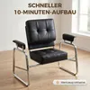 HOMCOM fauteuil, comfortabele loungefauteuil met brede Productafbeelding-voorbeeld 8