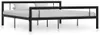 vidaXL Bettgestell Schwarz und Weiß Metall 180×200 cm Produktbild-Vorschau 6