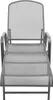 A gray metal chaise lounge is shown from the front on a white background. Produktbild-Vorschau