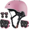 Kinder Fahrradhelm Kinderhelm 7 in 1 Set Rosa S Produktbild-Vorschau 1