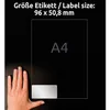 Avery L6012-20, Stříbrná, Zaoblený obdélník, Permanentní, Náhled obrázku produktu 25