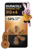 Duracell Batterie Hörgeräte EasyTab 312  (PR41)  NEU   6St. Produktbild-Vorschau 4