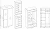 BDW Kleiderschränk 2 Türen, 6 Einlegeböden, Weiß, 180x90x50 Produktbild-Vorschau 8