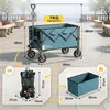 SUNULA Bollerwagen Faltbar Tragkraft 120 KG Handwagen mit Produktbild-Vorschau 7