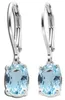 Blautopas Ohrhänger Silber 925 hellblaue Natur Edelsteine Produktbild-Vorschau 1