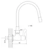 Aqualine Wand-Kugelventil 1/2" mit flexibler Auslauf, Produktbild-Vorschau 3