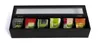 Sakura Tea Teebox - Schwarz - 6-Fächer - mit Samt - 43 x 9 Produktbild-Vorschau 3
