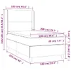 vidaXL Boxspringbett mit Matratze Taupe 100x200 cm Stoff -  Produktbild-Vorschau 8