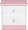 Nachttisch RONDO, Kiefer massiv, weiß-rosa lackiert, 2 Produktbild-Vorschau 2