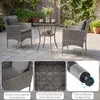 COSTWAY Set di mobili da giardino in polyrattan 3 pezzi con Anteprima dell’immagine prodotto 7