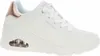 A white Skechers Uno Wedge sneaker with rose gold accents is shown from the side against a white background. Anteprima dell’immagine prodotto