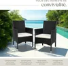 Lot de 2 fauteuils de jardin en rotin avec 2 sets de Voir les images du produit 4