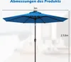 COSTWAY Parasol 300cm avec 8 baleines, éclairage solaire Voir les images du produit 3