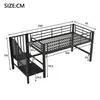 Flieks Etagenbett 90x200cm mit Treppe, Kinder Hochbett mit Produktbild-Vorschau 5